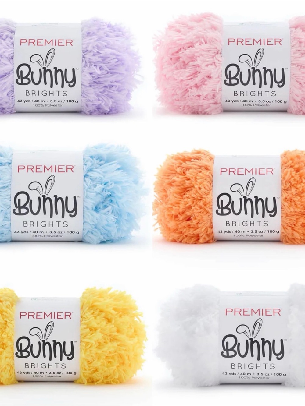 Premier Bunny Brights Plush Yarn - Pastel Mix